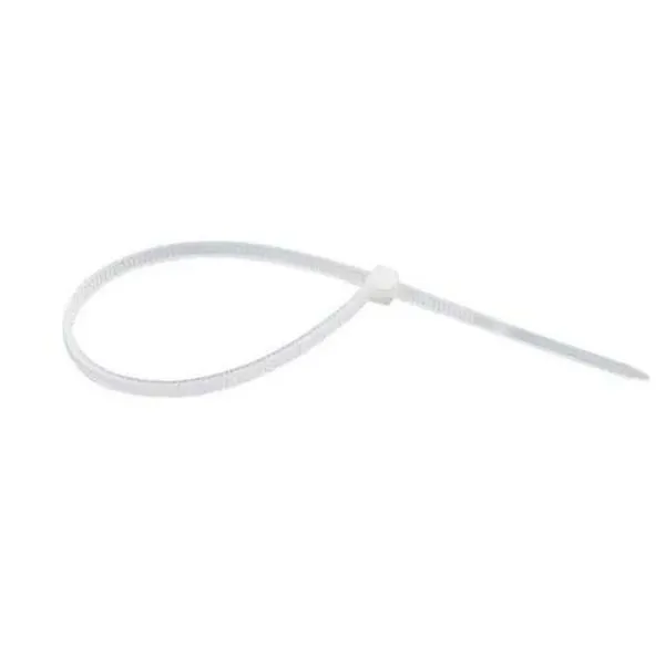 Abracadeira De Nylon 200x2,5mm Branca Com 100un
