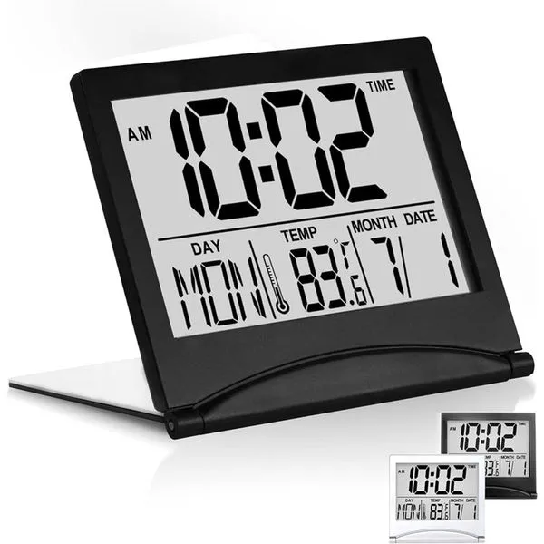 Despertador Digital Betus LCD para Viagem Preto A-MBI