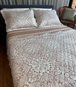 Cobreleito Solteiro Estampado Dupla Face Lepper Marrom UN / Marrom