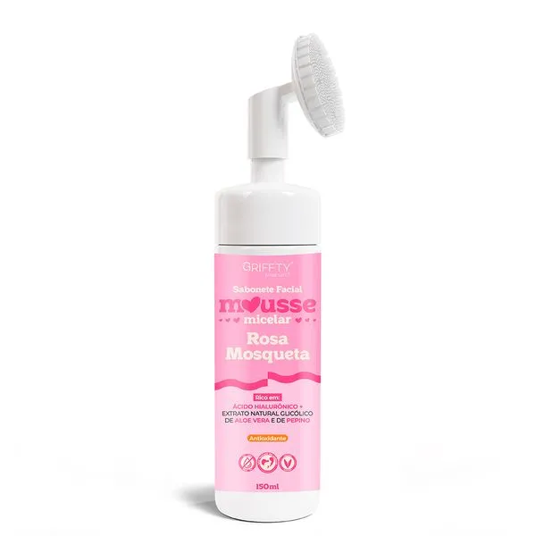 Sabonete Facial Griffty Mousse Micelar Rosa Mosqueta 150ml