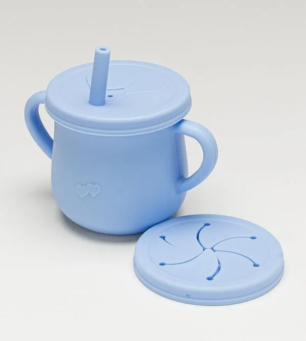 Copo de Silicone 2 em 1 Azul 150ml Twibex Azul