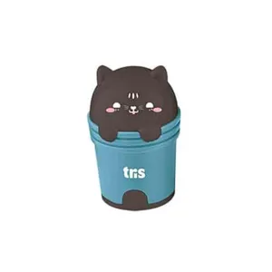 Apontador Duplo Com Borracha Kitty Gato Tris Verde