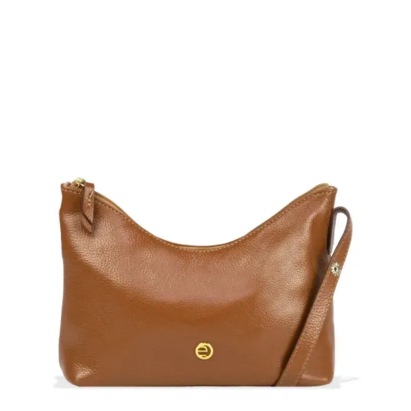 Bolsa Couro Ombro Elegance Le Postiche Caramelo
