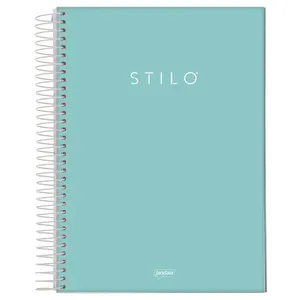 Caderno Universitário Espiral Capa Dura Stilo Verde Pastel 10 Matérias 160 Folhas 6883577 - Jandaia