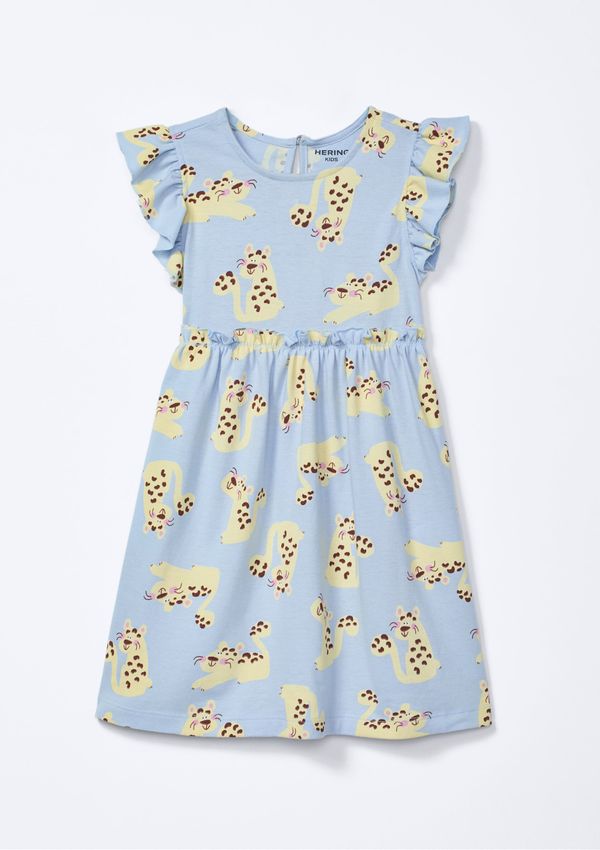 Vestido Infantil Toddler Com Babado - Azul 004