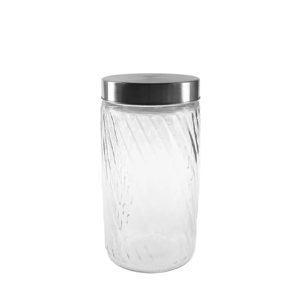 Pote Maresias Vidro Com Tampa Metal 1700ml Ref.230322 Almix