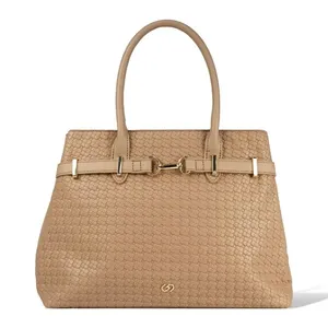 Bolsa Mão e Transversal Woven BS72862GA Gash BEGE
