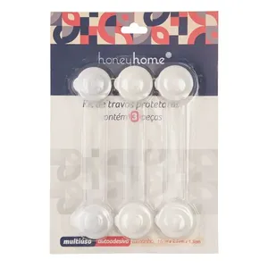 Kit Protetores 3 Peças Ambiente Branco Plástico ABS/PVC 16x3,7x1,5cm LM3561AMB - honeyhome