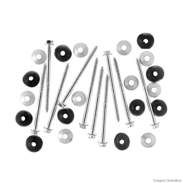 Kit Parafuso para Telhas 5/16X165 10 Peças com 2 Arruelas - 6006 - URGENFIX
