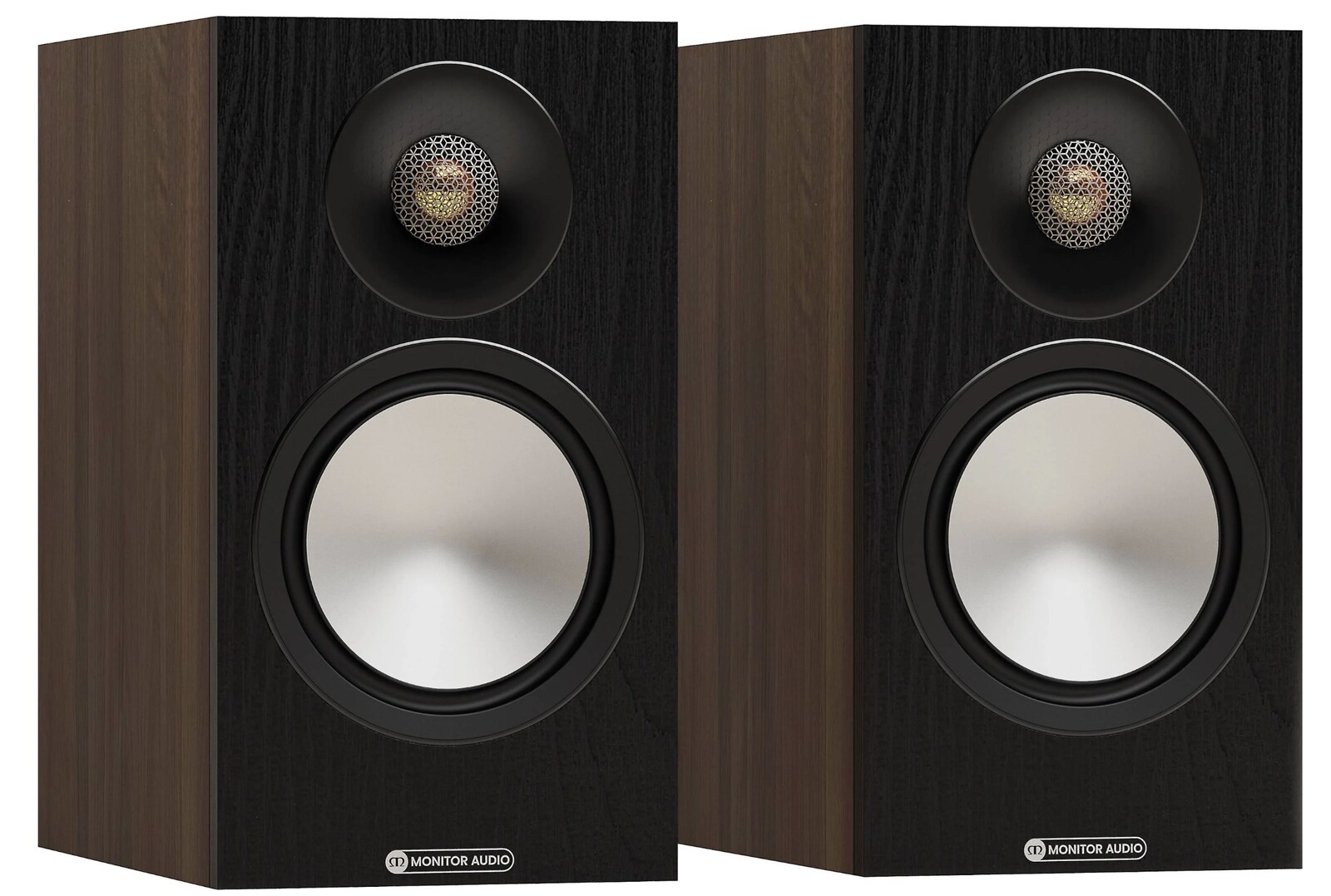 Monitor Audio Bronze 50 7G - Par de Caixas Bookshelf 100W, 2 Vias, C-CAM, Walnut