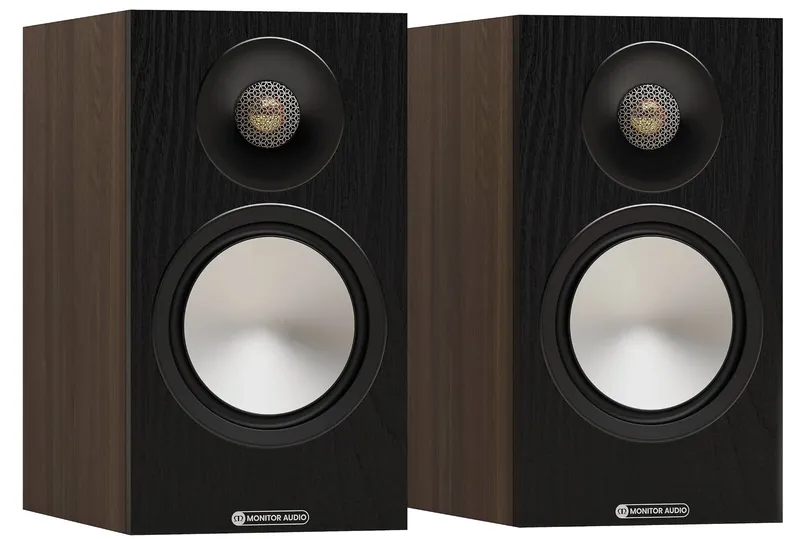 Monitor Audio Bronze 50 7G - Par de Caixas Bookshelf 100W, 2 Vias, C-CAM, Walnut