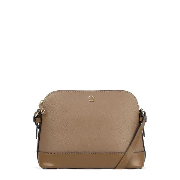 Bolsa Transversal Feminina Saffiano Le Postiche Cappuccino