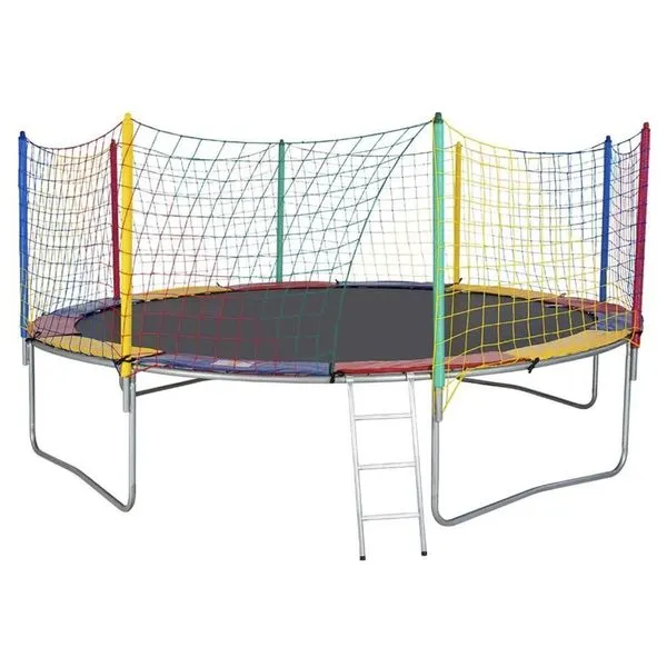 Cama Elástica 4,27m 4 Pés Alcamar Lona Preta