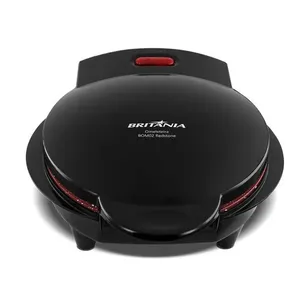 Omeleteira Elétrica BOM02P para 2 Omeletes Revestimento Antiaderente Redstone Preto Britânia 750W Omeleteira Britânia Antiaderente Redstone 750W BOM02P 220V