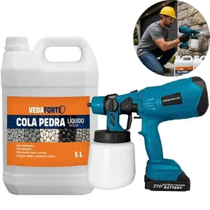 Kit Cola para Pedra Incolor 5L com Pistola Pulverizadora 21V Fixação e Compactação de Solo Vedaforte Kit Cola Pedra Incolor 5L com Pistola Pulverizadora 21V para Fixação de Solo Vedaforte
