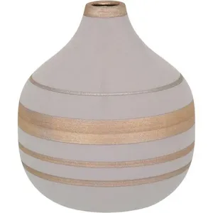 Frith Vaso 18X16X16Cm Cerâmica Cinza