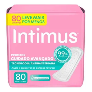 Absorvente Protetor Diário Intimus® Tecnologia Antibacteriana 80 Unidades