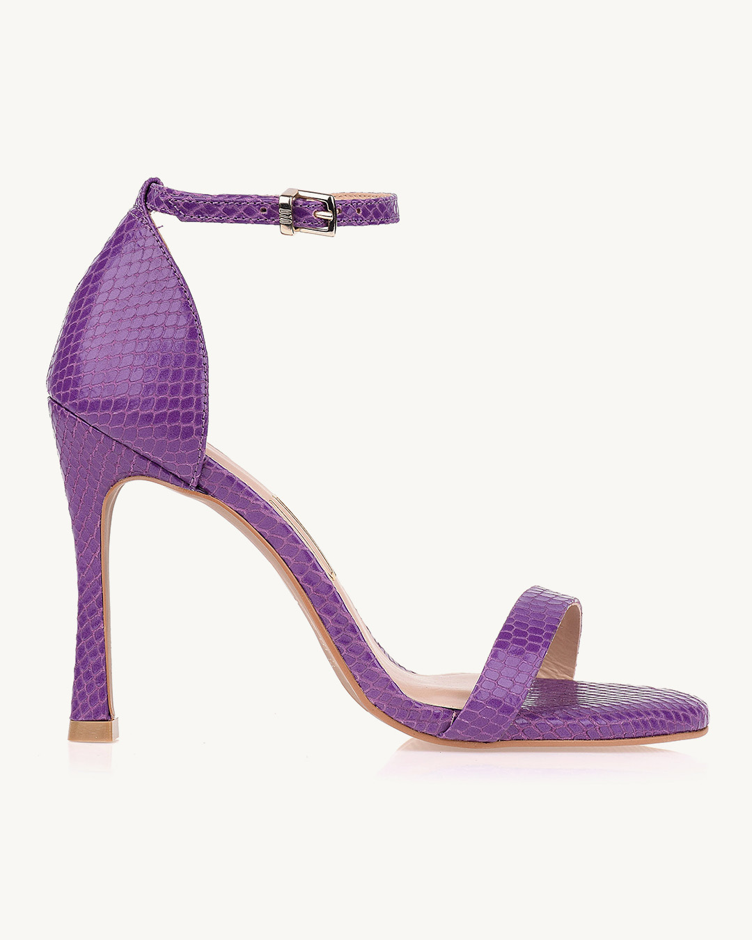 Sandália Salto Alto New Snake Purple