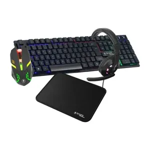 Kit Gamer Bright 4 Em 1 Com Teclado Mouse Fone E Mousepad Lumen CMB05 (MP)