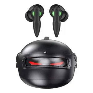Fone de Ouvido Bluetooth MDM Fone Preto Design Capacete Bateria Longa Gamer Futurista com Led Fone de Ouvido Bluetooth MDM Fone Preto Design Capacete Gamer Futurista com Led
