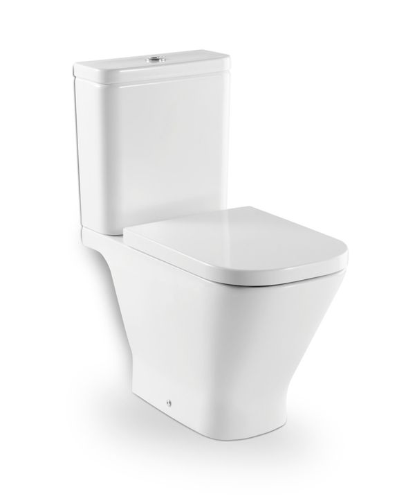 Vaso Sanitário com Caixa Acoplada Roca com Assento Term Gap com Acessórios Acionamento Duplo Branco 3/6 Litros