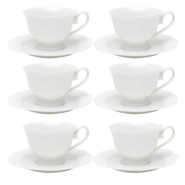 Jogo de xícaras de chá de porcelana Wolff Maldivas 6 peças 180ml