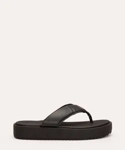 rasteirinha flatform de dedo moleca preta 34
