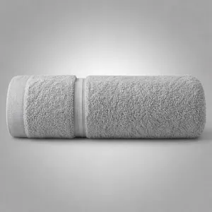 Toalha Banhão Lázio 90x150cm 100% Algodão 500g-m2 Untwisted Cinza e Silver Kacyumara Toalha Banhão Lázio 90x150cm 100% Algodão 500g-m2 Cinza Silver
