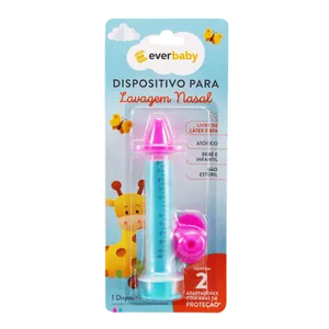Seringa Para Lavagem Nasal Ever Baby Azul/Rosa 10ml