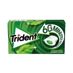 Goma de Mascar Trident 60 Minutos Spearmint 22g TRIDENT 60MIN SPEARMINT/HIEBABUENA 22G
