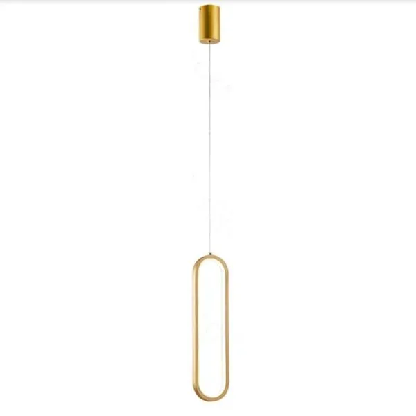 Pendente Dcd03023 com LED 28W 3000K Autovolt em Metal e Silicone Dourado Casa Chafariz Pendente Dcd03023 com LED 28W 3000K Autovolt Dourado Casa Chafariz