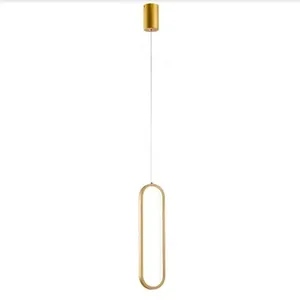 Pendente Dcd03023 com LED 28W 3000K Autovolt em Metal e Silicone Dourado Casa Chafariz Pendente Dcd03023 com LED 28W 3000K Autovolt Dourado Casa Chafariz