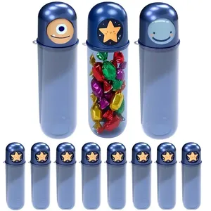 15 Lembrancinhas de Festa Box Multiuso Azul Espacial Tubo p/ Doces Sacola Surpresa