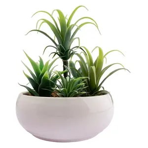 Vaso Planta Centro Mesa Harmonia Cerâmica Plástico 16,5x16,5x23cm LM3828 - honeyhome