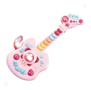 Brinquedo Guitarra Angel Musical Rosa Dm Toys - DMT6904