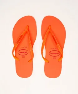 chinelo slim glitter havaianas laranja 39-40