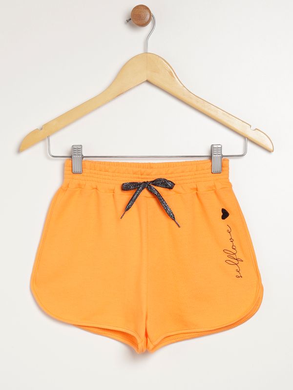 Short Moletinho Juvenil Para Menina - LARANJA 16