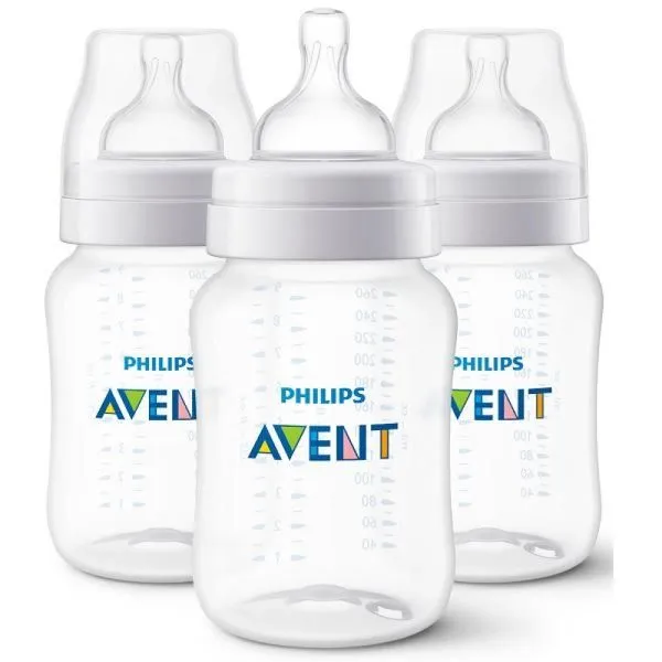 Kit 3 Mamadeiras ANTI-COLIC Classica 260ML Philips AVENT SCY103/03