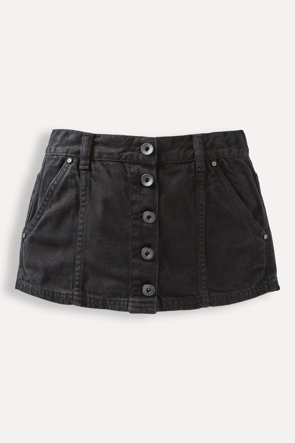 Short Saia Menina Sarja Color Preto - 10