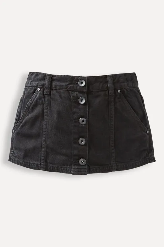 Short Saia Menina Sarja Color Preto - 02