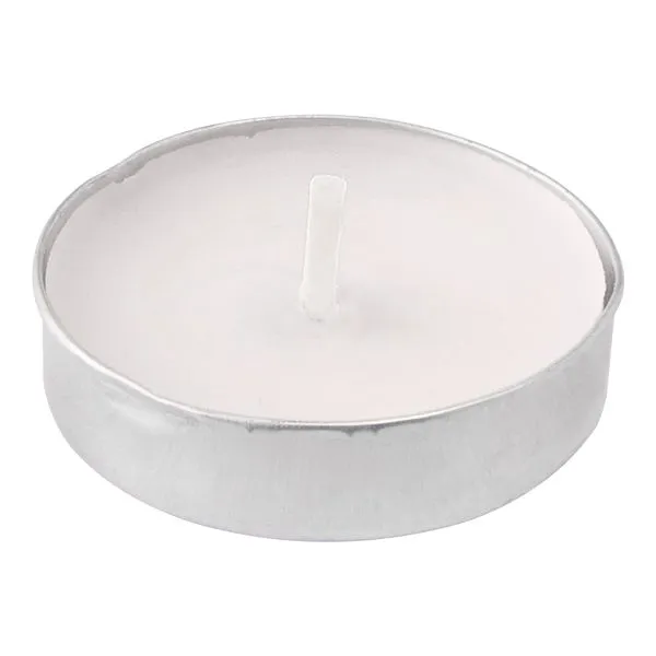 Kit Velas Decorativas Cera Branca Com Base Alumínio 6 Peças 3,3x1cm LM2409 - honeyhome