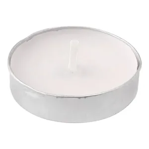 Kit Velas Decorativas Cera Branca Com Base Alumínio 6 Peças 3,3x1cm LM2409 - honeyhome