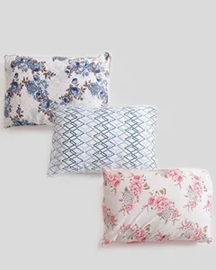 Fronha Slim Estampada Floral 50cmX70cm Edromania Verde UN