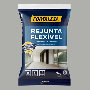 Rejunte Flexível Cerâmica 1kg Fortaleza Rejunte Flexível Cerâmica Cinza 1kg Fortaleza