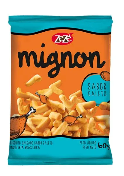 Biscoito Zezê Mignon Galeto 60g BISCOITO ZEZE 60G MI