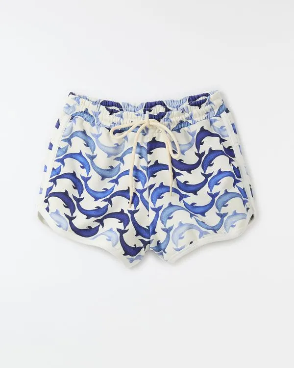 Short Moletom Golfinho Est Golfinho Fundo Off White - 8