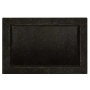 Nicho de Granito N06040PSCFES para Banheiro com Fundo Escovado Preto São Gabriel L.A Pias e Granitos Nicho de Granito N06040PSCFES com Fundo Escovado Preto São Gabriel L.A Pias e Granitos