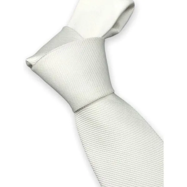 Gravata Slim Social OEM Listrada em 100% Poliéster 140cm X 5cm Branco para Casamento Noivo Gravata Slim Social OEM Listrada em 100% Poliéster 140cm X 5cm Branco para Padrinho