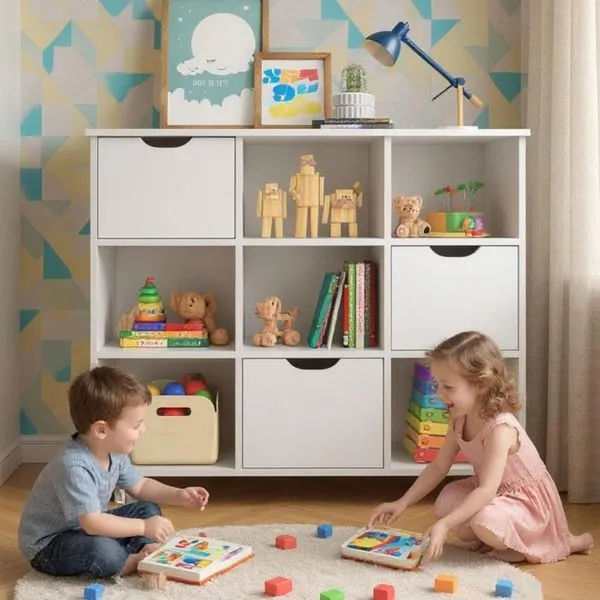 Nicho Estante Quarto Infantil 3 Gavetas Com Rodízios Branco
