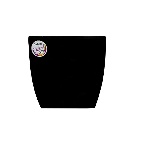Vaso Oxford Quadrado FG Import Preto 12 cm